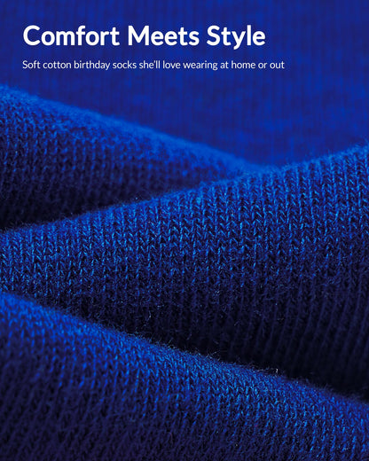 Belloxis Funny Birthday Gifts for Women, Non-Slip Cotton Crew Socks, 30th 40th 50th 60th 70th Gifts for Her Birthday