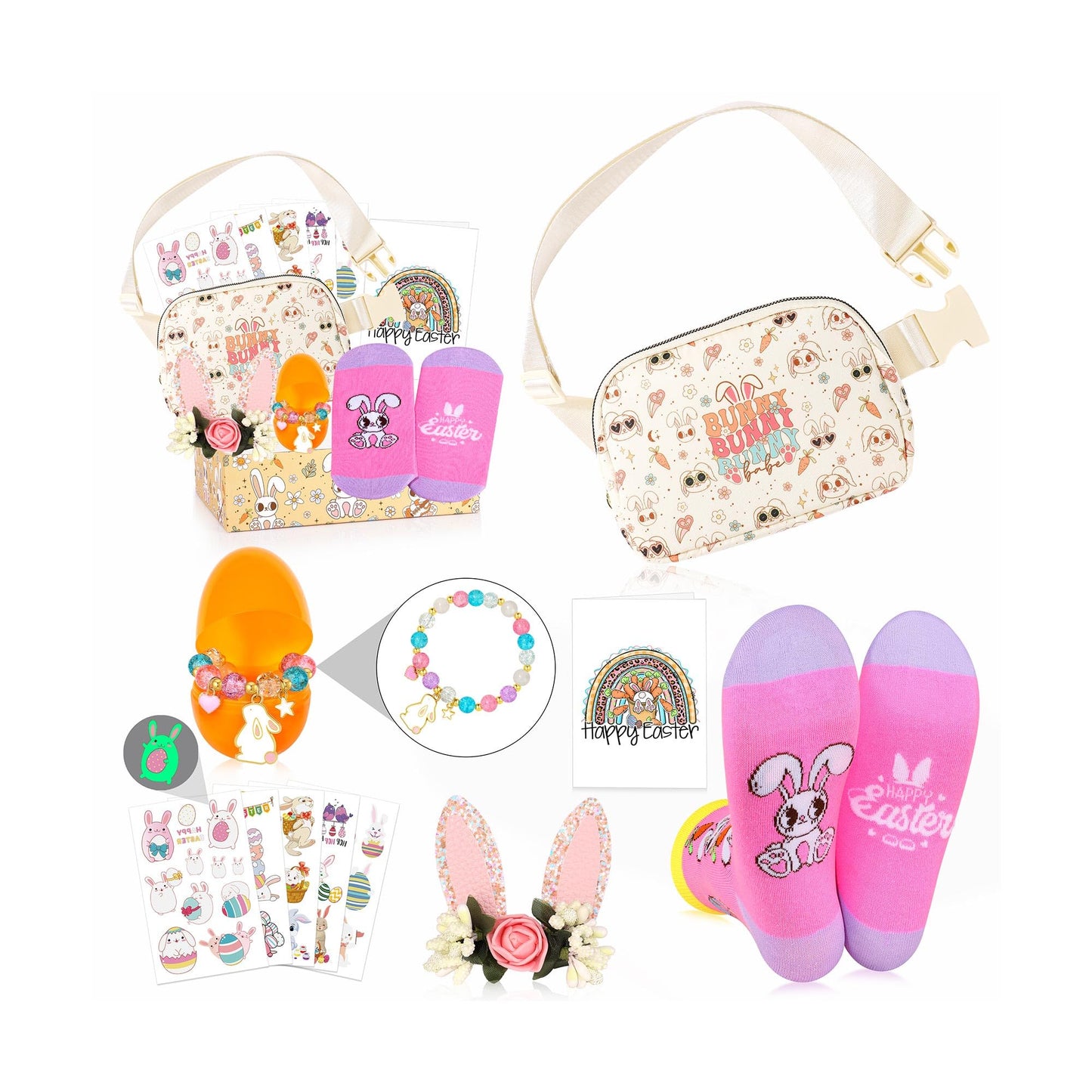 Easter Gifts for Girls, Easter Basket Essentials Stuffers for Teens, Gifts for Daughter Granddaughter Niece 6 Pcs
