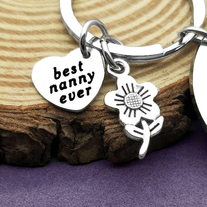 Vadaka Nanny Appreciation Jewelry Keychain Grandma Gift Nanny Gift from Grandchildren Thank You Present for Grandma Grandmother Babysitter Present Appreciation Gifts Christmas Birthday Gifts