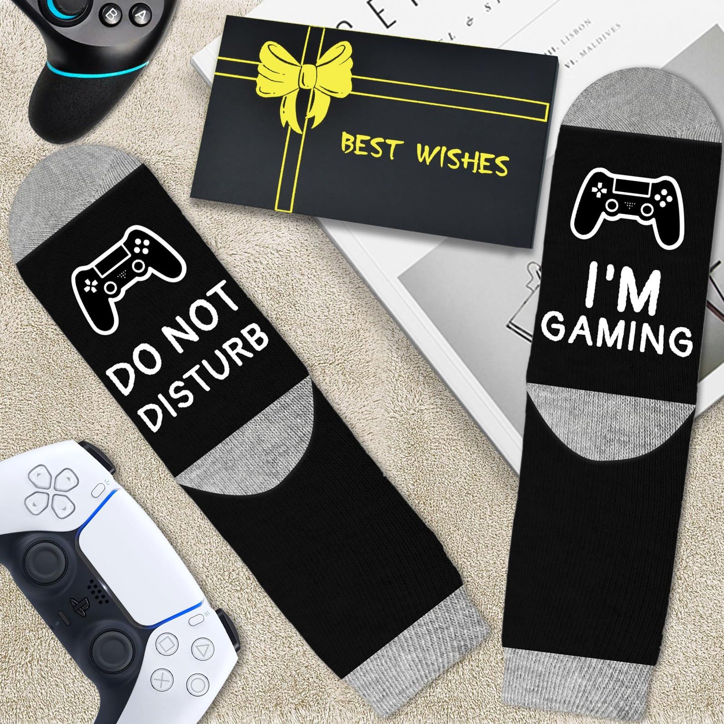 Birthday Gifts for Men Teen Boys, Valentines Day Gift for Him Boyfriend Husband, Do Not Disturb I'm Gaming Funny Gamer Socks