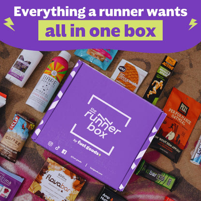 The RunnerBox® by Fuel Goods - Best Running Gift Box for Women and Men, 10-12 Runner Essentials for Training, Recovery, and Race Day; Marathon Gifts