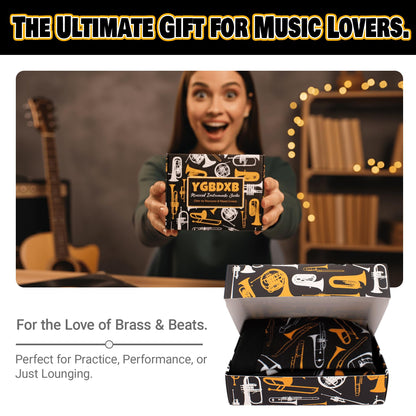 Music Instruments Socks for Men Women, Novelty Socks Gift for Musicians & Music Lovers