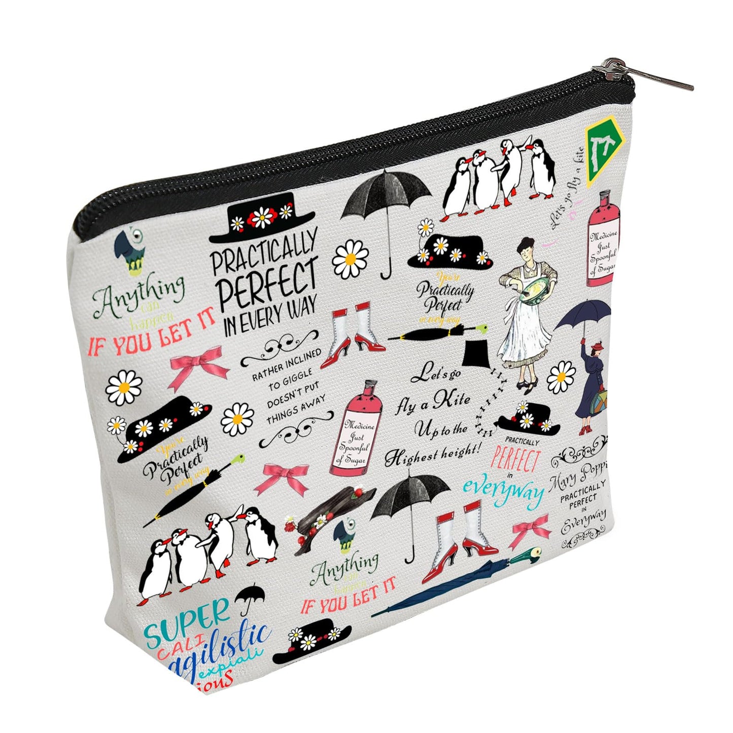 WZJHCL Mary Makeup Pouch - Quotes Cosmetic Bag Musical Storage Pouch Bag Poppins Umbrella Gift (Mary)