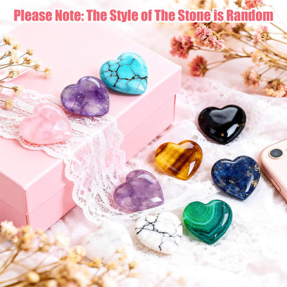 WenmthG 60 Sets Heart-Shaped Stones Pocket Hug Token Bulk Gift Card for Women Men - Valentines Day Gemstones Gifts Exchange for Kids - Christmas Party Gift for Boys Girls Friends Classroom Colleague