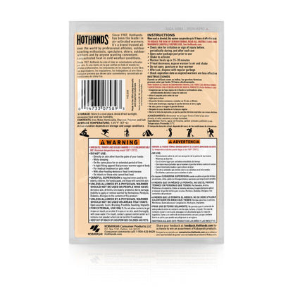 HotHands Body & Hand Super Warmers - Long Lasting Natural Odorless Air Activated Warmers - Up to 18 Hours of Heat - 3 Individual Warmers