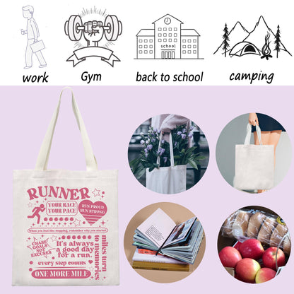 ENSIANTH Runner Gift Marathon Lover Tote Bag Cross Country Running Enthusiast-Track Team-Running Gift Love to Run Handbag