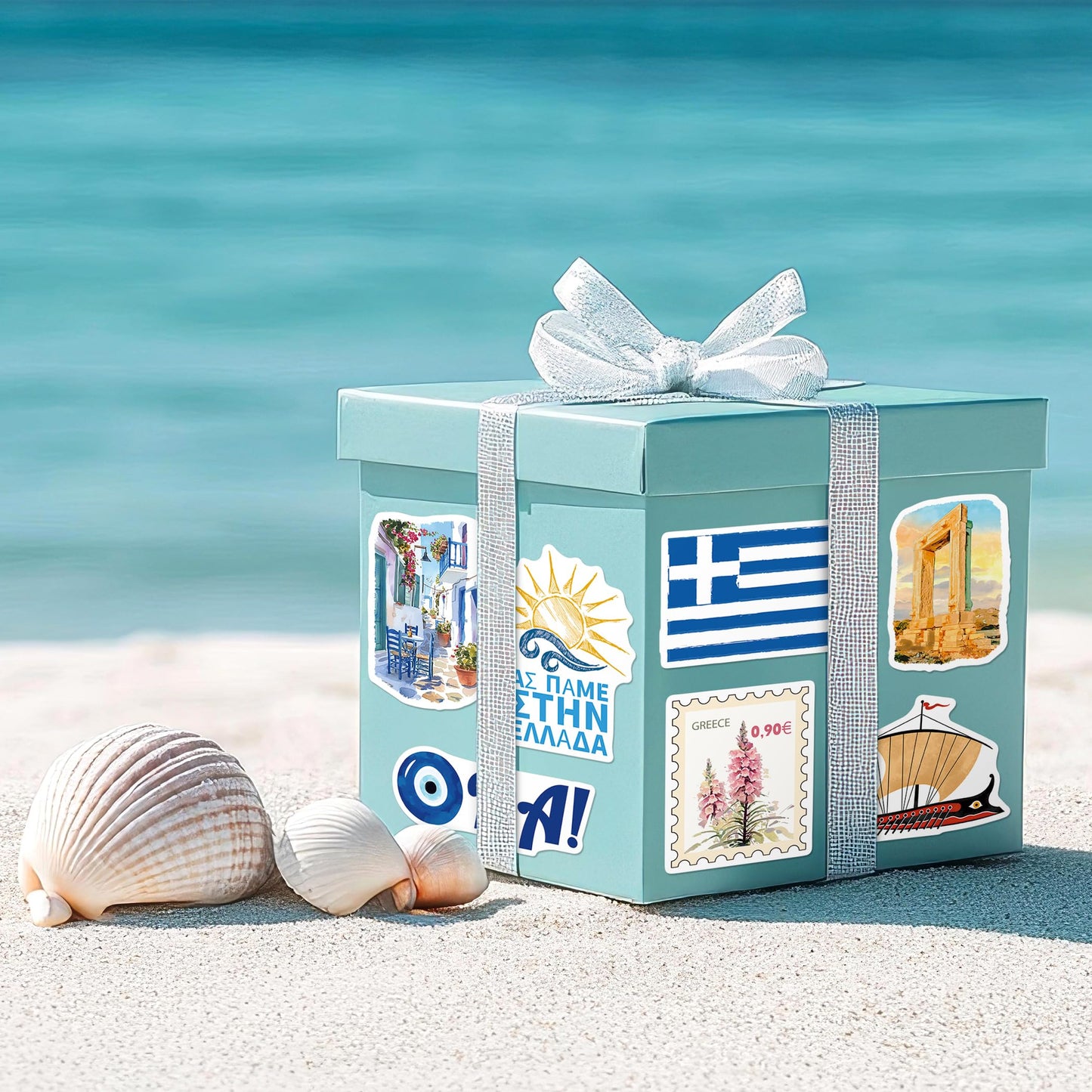 YTSQLER 200 PCS Greece Stickers, Greece Travel Souvenirs Stickers for Laptop Water Bottle Luggage, Ancient Athens Greek Decor Decals for Adults Teens Women Men
