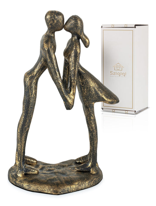 Sziqiqi 8th Anniversary Couple Gifts: 8 Year Anniversary Wedding Gifts for Him Her - 8th Wedding Gift for Husband Wife - Gift for Christmas Birthday Valentines Day Kissing Couple Figurines