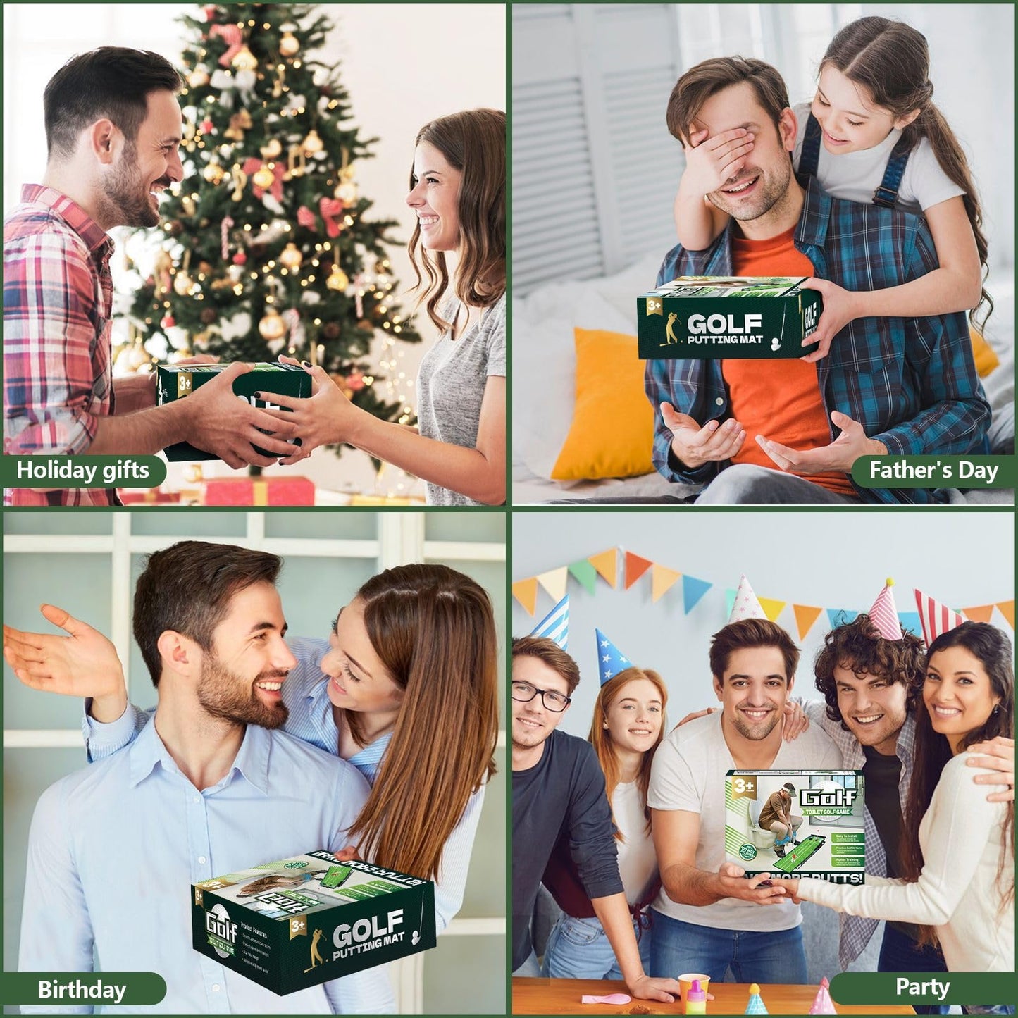 Toilet Golf Empty Box, Funny Prank-shaped Putting Green Hole Set Gag Gifts for Men, Cool White Elephant Gifts for Adults, Hilarious Prank Ideal Gifts Idea Present for Birthday, Father's Day, Christmas