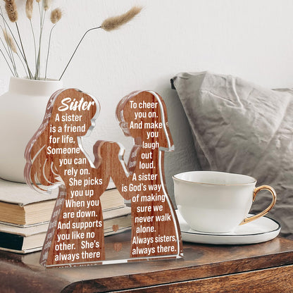 Cool Sister Valentines Birthday Gifts from Sisters for Women Adult Big Little Best Sister Ever - Unique Easter Basket Essentials Stuffer Christmas 2025 Mothers Day Gifts for Soul Friend Memorable Gift