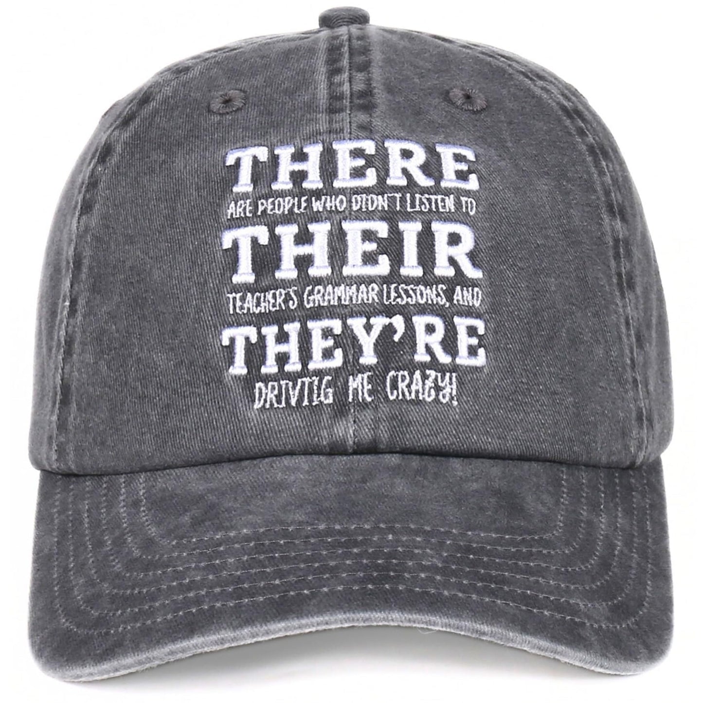 InnoBeta English Teacher Appreciation Gifts, Adjustable Embroidered Baseball Hat for Teacher Appreciation Day, Birthday, Thanksgiving, Christma, End of Term from Student Grey