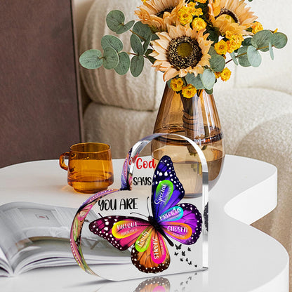 Christian Gifts for Women Mothers Day Gifts for Mom - Butterfly Inspirational Religious Gifts for Mom Wife Sister Friends Coworker Female Mothers Day Birthday Anniversary Present Home Art Decor Signs