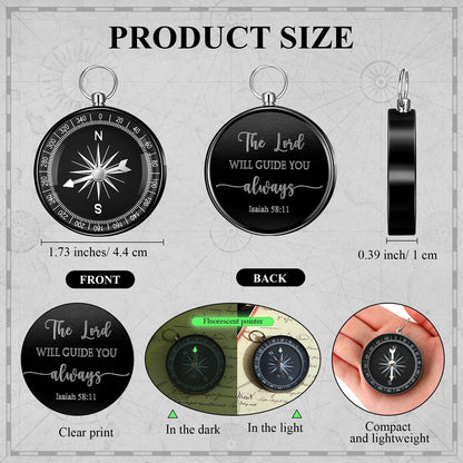 Fuyoooo 4 Pcs Christian Graduation Gifts Baptism Gift for Men Bible Journal Religious Engraved Compass Bible Pen for First Communion Father's Day