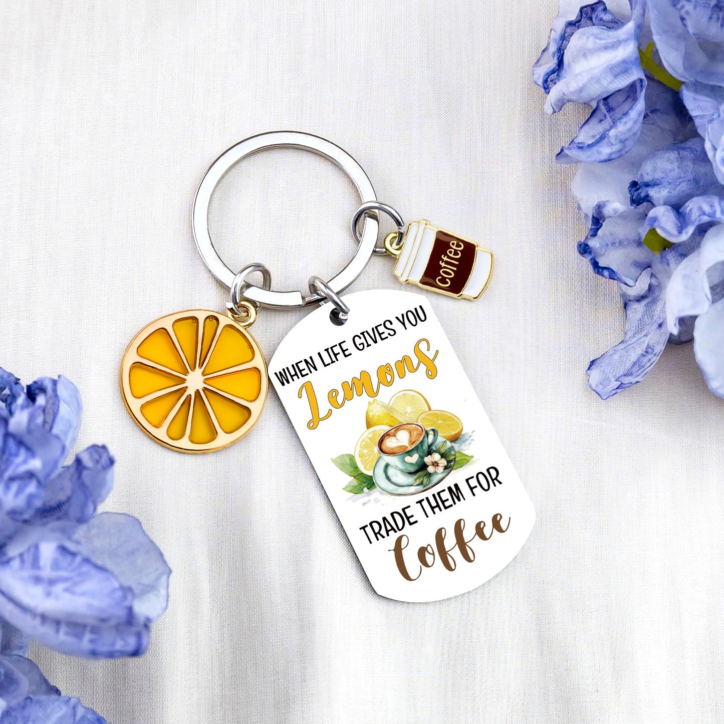 Lemon Gifts for Women Funny Lemon Accessories Keychains Lemons Themed Gift for Womens Sister Mom Friend Coworker Birthday Anniversary Graduation Lemons Jewelry Keyring