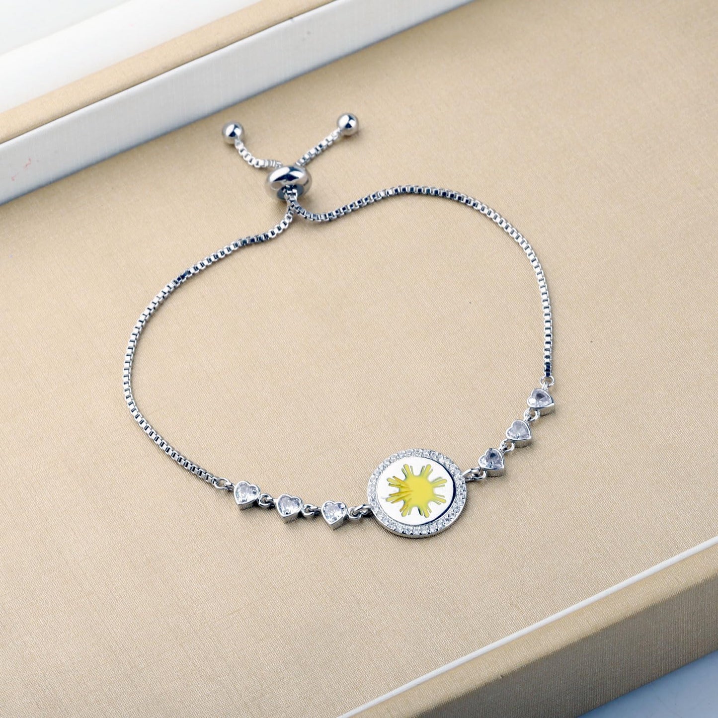 KEYCHIN Sun And Star Bracelet - Filipina Pride Gifts - Philippine Flag Jewelry