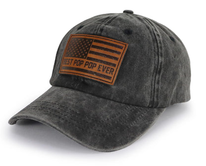 Best Dad Ever American Flag Hat,Adjustable Cotton Embroidered Fathers Day Birthday Gifts for Papa Baseball Cap