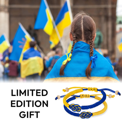 Ukraine Bracelet For Women, Men, Support Ukraine Jewelry, Infinity String Stand With Ukrainian Gifts, Blue And Yellow Flag Accessories, Proud Patriotic Product, Hope & Protection Blessing Merchandise