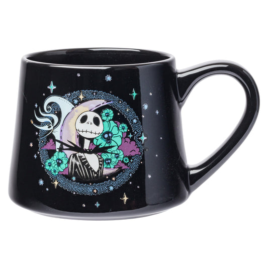 Silver Buffalo Disney Tim Burton's Nightmare Before Christmas Jack and Zero Tapered Pottery Mug, 14 Ounces