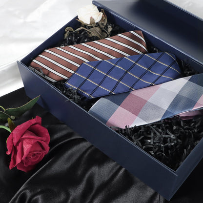 LFBOX Navy Blue Gift Box with Magnetic Lids 13.8x8.3x4.4 in, Bridesmaid Groomsman Proposal Box, Large Rectangle Storage Box 1 Pack