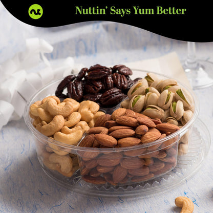 NUT CRAVINGS - Fathers Day Treats, Gift For Dad, Mixed Nuts Gift Basket in Black Gold Box (4 Assortments) Treats for Adults, Food Arrangement, Healthy Snack Care Package, Kosher