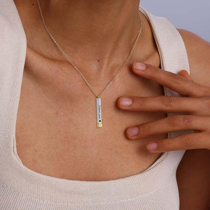 SKQIR Be Kind of a Badass Necklaces for Women with Hidden Message To Best Friends Sisters Funny Inspirational Gifts Vertical Bar Pendant Necklaces Jewelry Gag Gifts for Women