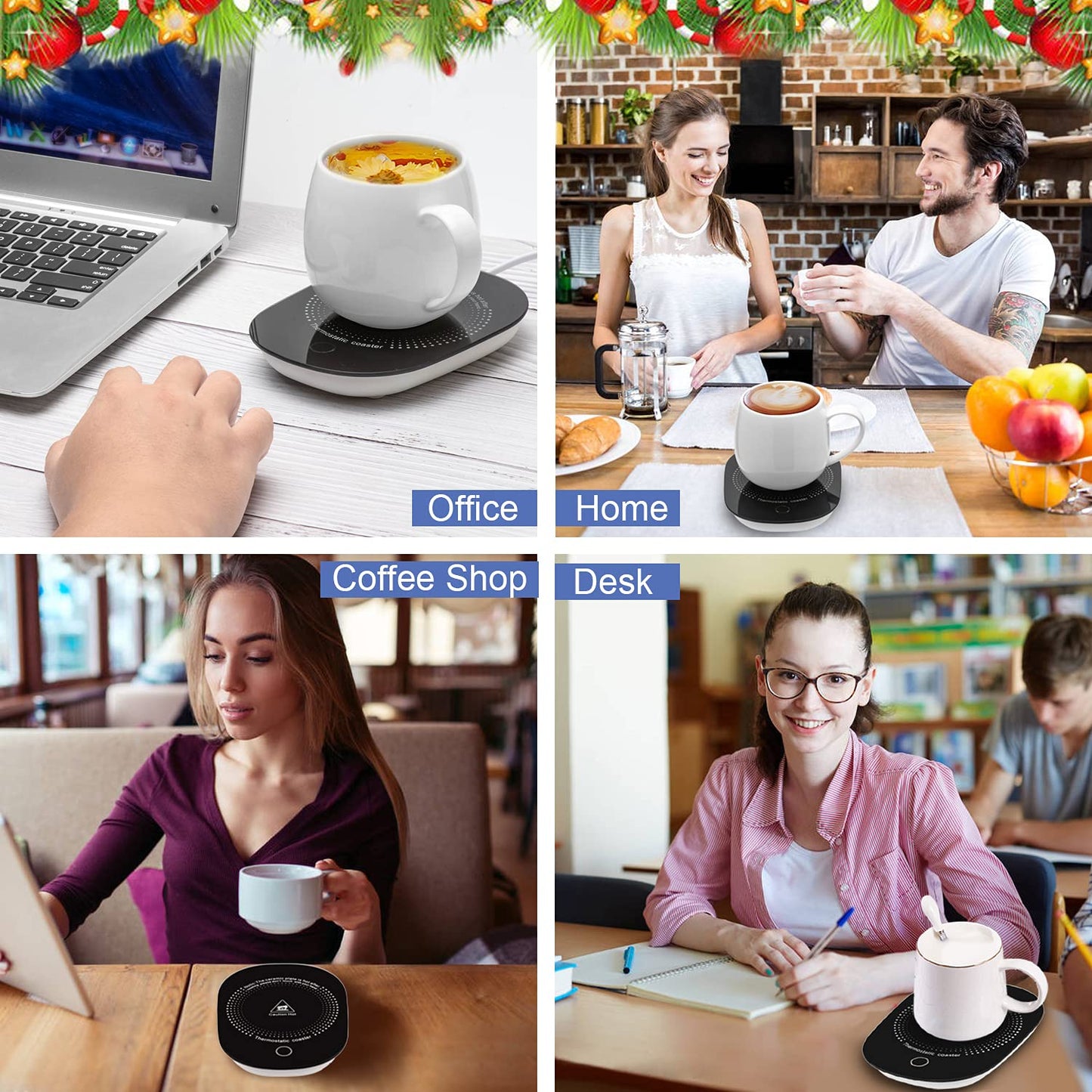 Coffee Mug Warmer for Desk with Auto Shut Off, Coffee Cup Warmer for Desk Office Home-Coffee Gifts