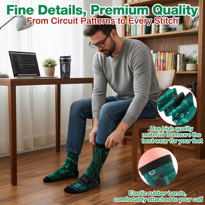 Nuenen 6 Pcs Engineer Gifts Set for Men Engineer Appreciation Thank You Gift 17 oz Stainless Steel Tumbler Circuit Board Cup Mat Cool Programming Socks for Aerospace Engineering Mechanical Electrical