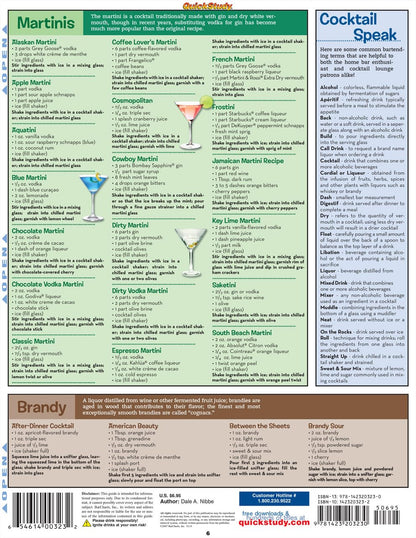 Bartender'S Guide To Cocktails (Quick Study Home)