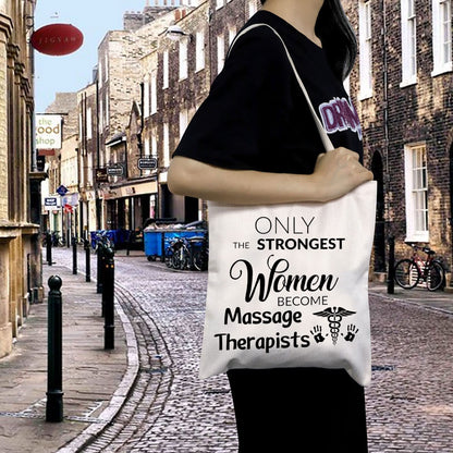 MBMSO Massage Therapist Tote Bag Massage Therapy Gifts for Women Massage Therapist Appreciation Gifts Shopping Bag