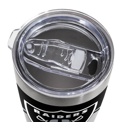 Rico Industries NFL Football 20oz Stainless Steel Tumbler with Lid - Great For Coffee, Tea, Water or Cocktails