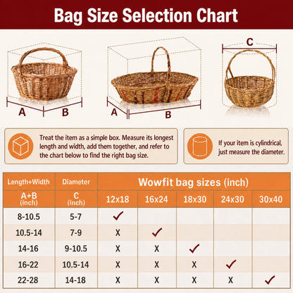 Wowfit Cello Bags,10 CT 24x30 inches Clear Cellophane Bags Perfect for Gift Baskets, Presents, Weddings, Bridal/Baby Showers and More (Flat, No Gusset, Ribbon Not included)