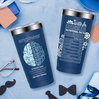Fufandi Engineer Gifts, Mechanical Engineering Gifts for Men - Civil Engineering Student Graduation gift, Retirement Present for Engineer - Tumbler Cup 20oz