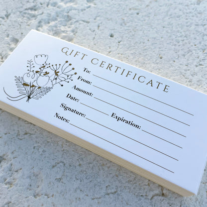 CLEVER SIGNS 100 Blank Gift Certificates – Great for Small Business, Restaurant, Spa, Makeup, Hair Beauty Salon, Wedding, Holiday, Christmas, Birthday