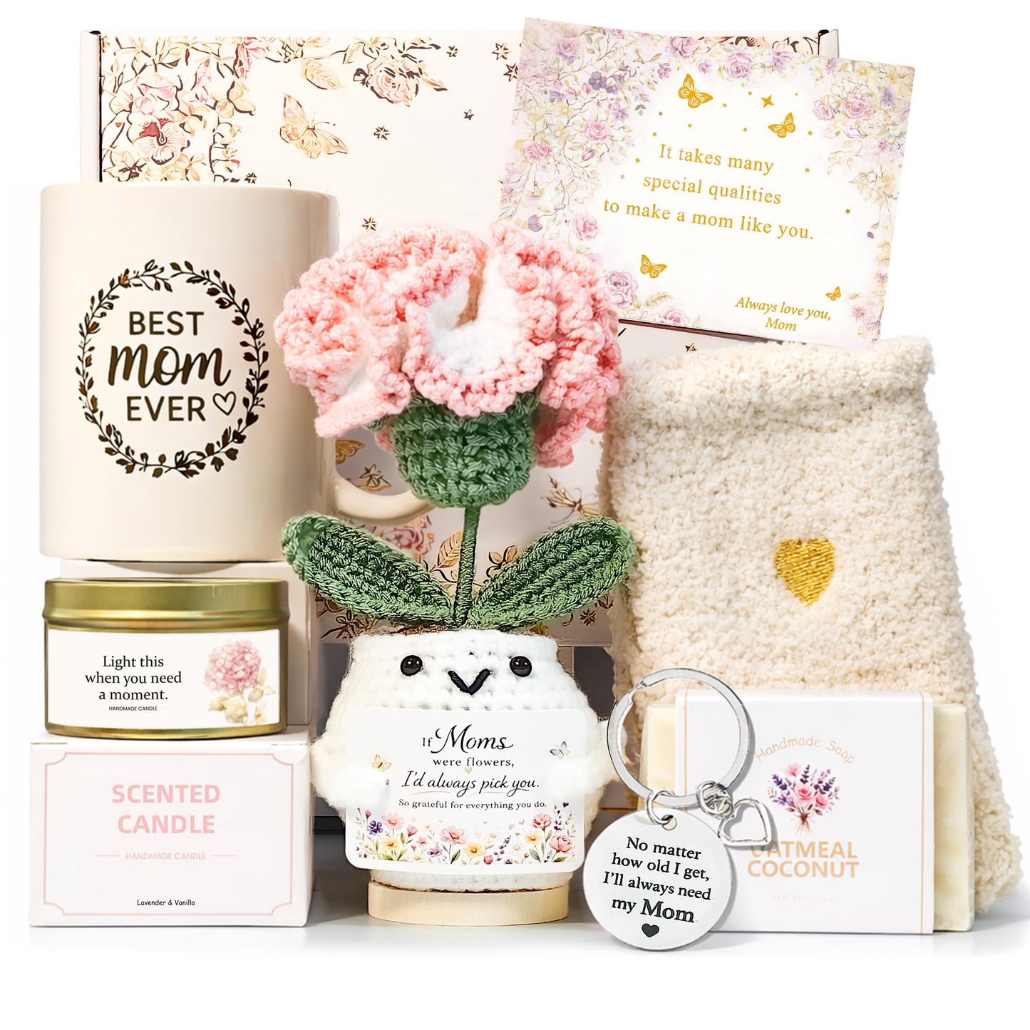 MHSMHL Mothers Day Gifts for Mom, Mothers Day Gift Basket, Best Mom Ever Gift, Moms Birthday Gifts from Daughter Son husband, Mama Gifts, Birthday Gifts Set Box for Mom Wife