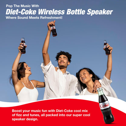 Official Diet Coke Bottle Shaped Bluetooth Speaker – Portable Wireless Speaker with Bluetooth 5.0, Deep Bass, AUX Input, Long Battery Life – Loud HD Sound for Home, Travel, Party & Outdoor Use