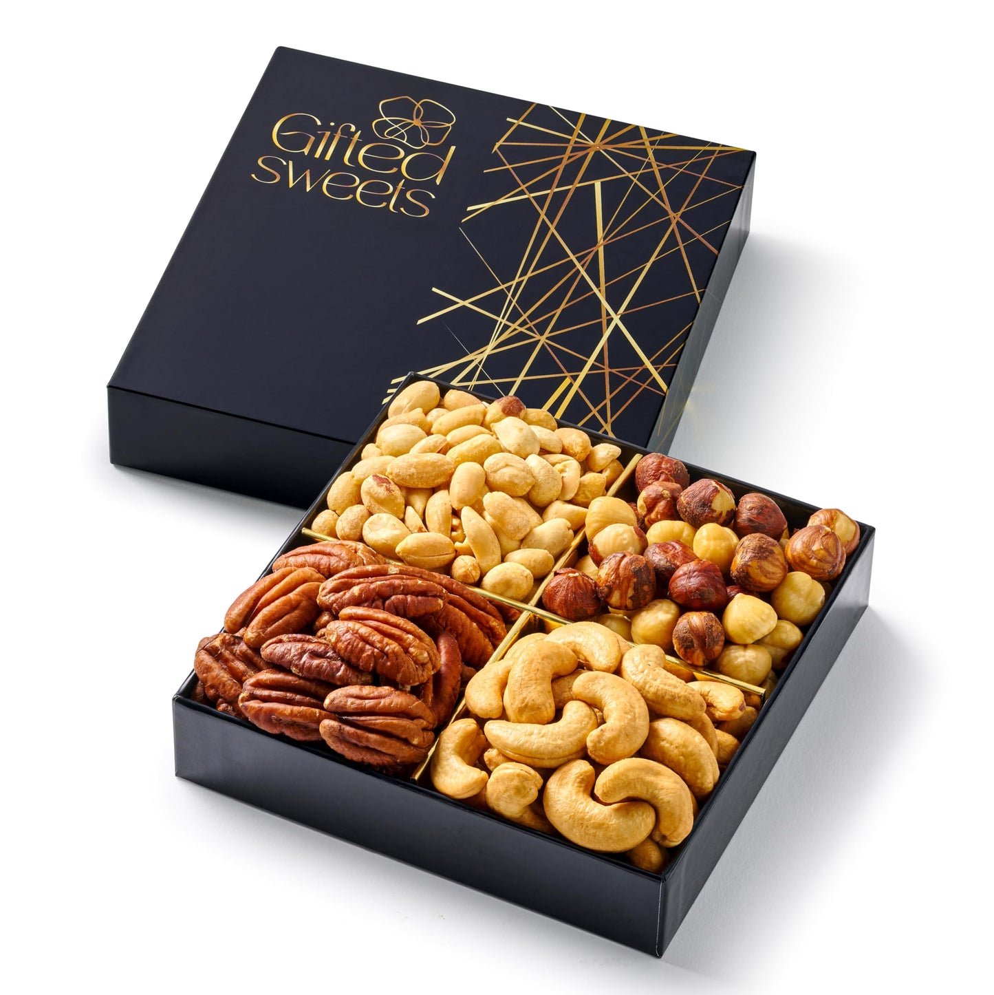 Fathers Day Nuts Gift Basket - 4 Varieties - Premium Assorted Tray - Gourmet Gifts for Birthday, House Warming, Care Package, Sympathy, Get Well, Employee Appreciation Gifts
