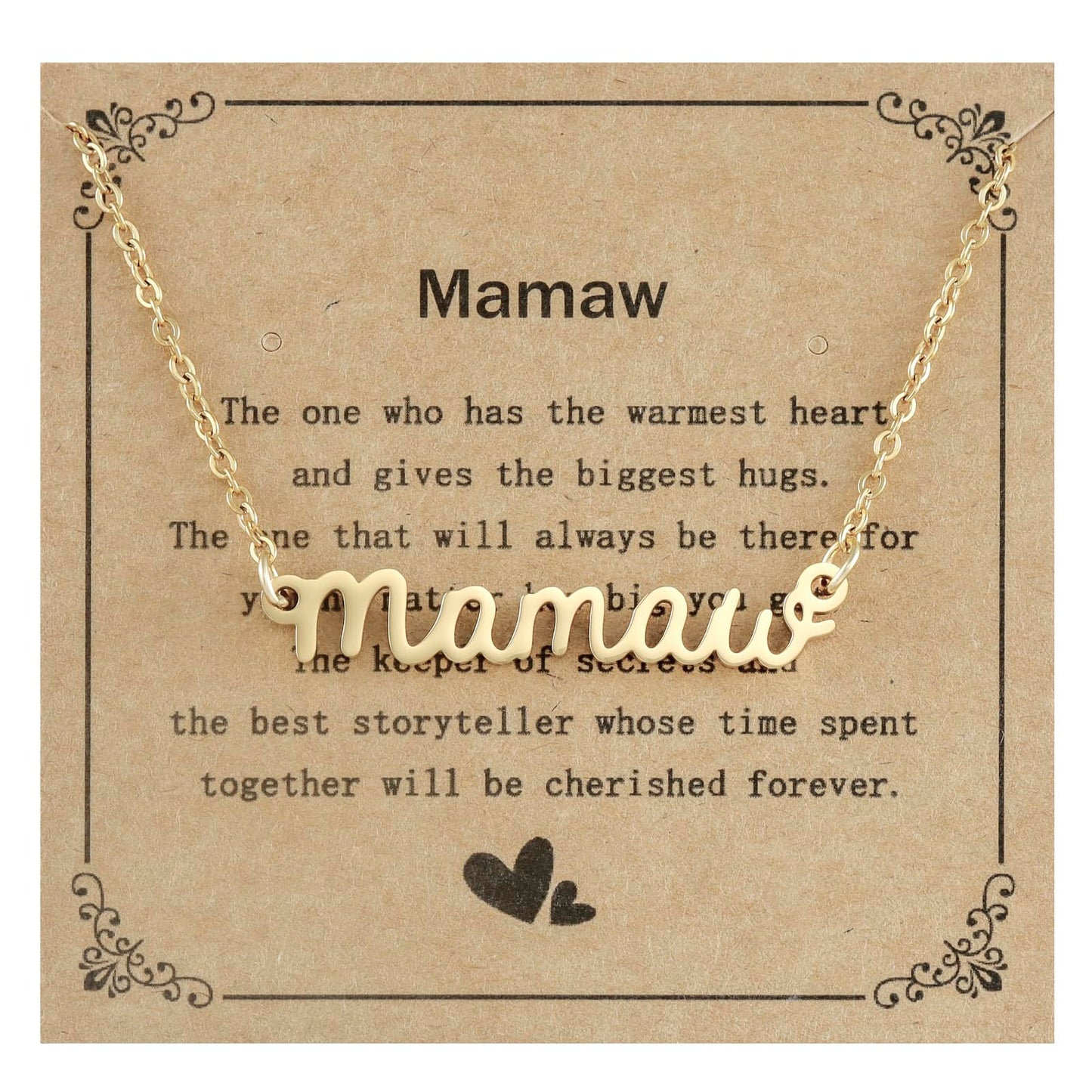 Mamaw Gifts from Grandkids Grandson Granddaughter Wedding Birthday Jewelry Women Mamaw Necklace