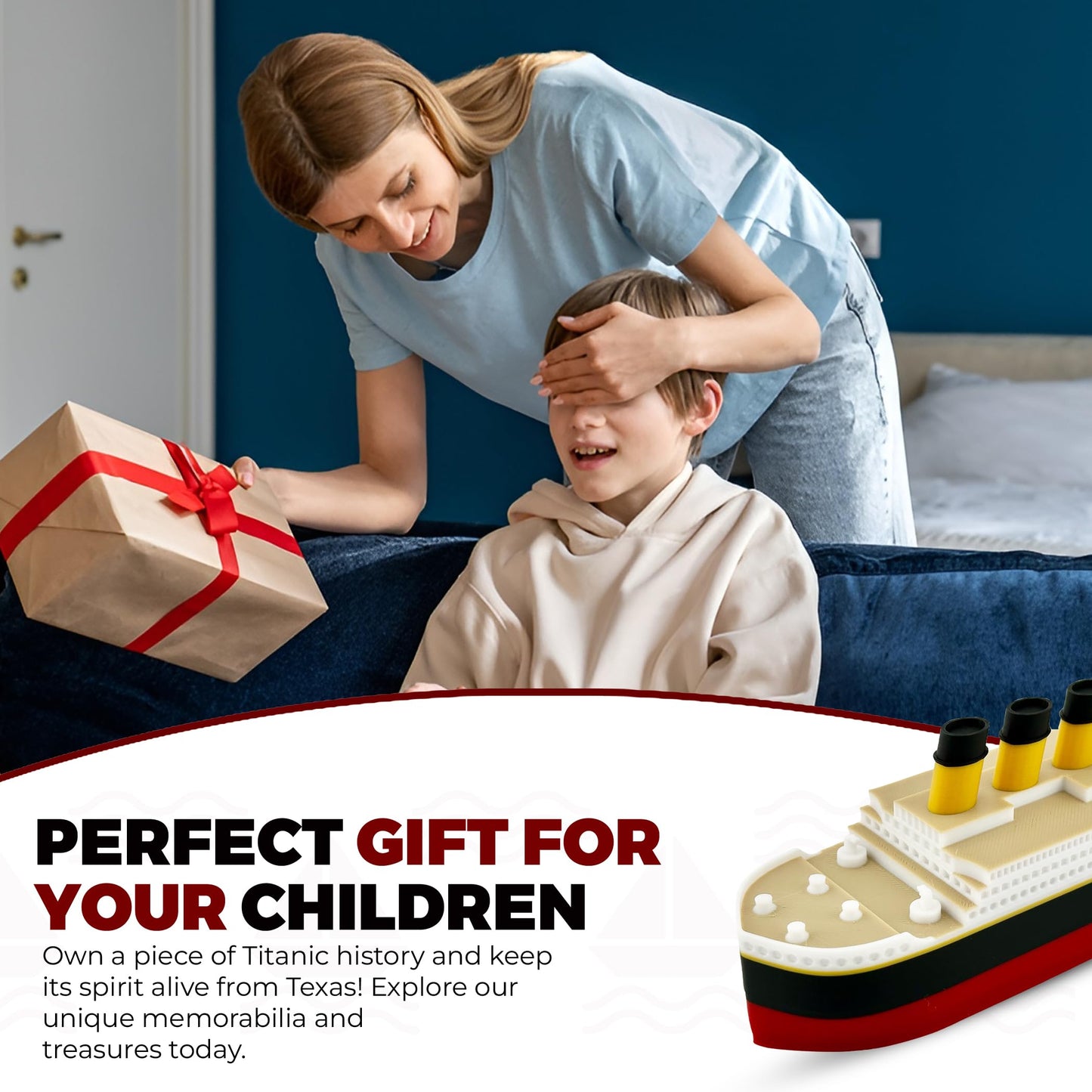 Titanic Toy Gift Set – 6” Floating RMS Titanic with Iceberg | Bath & Pool Toy | Original Tubtastic Design