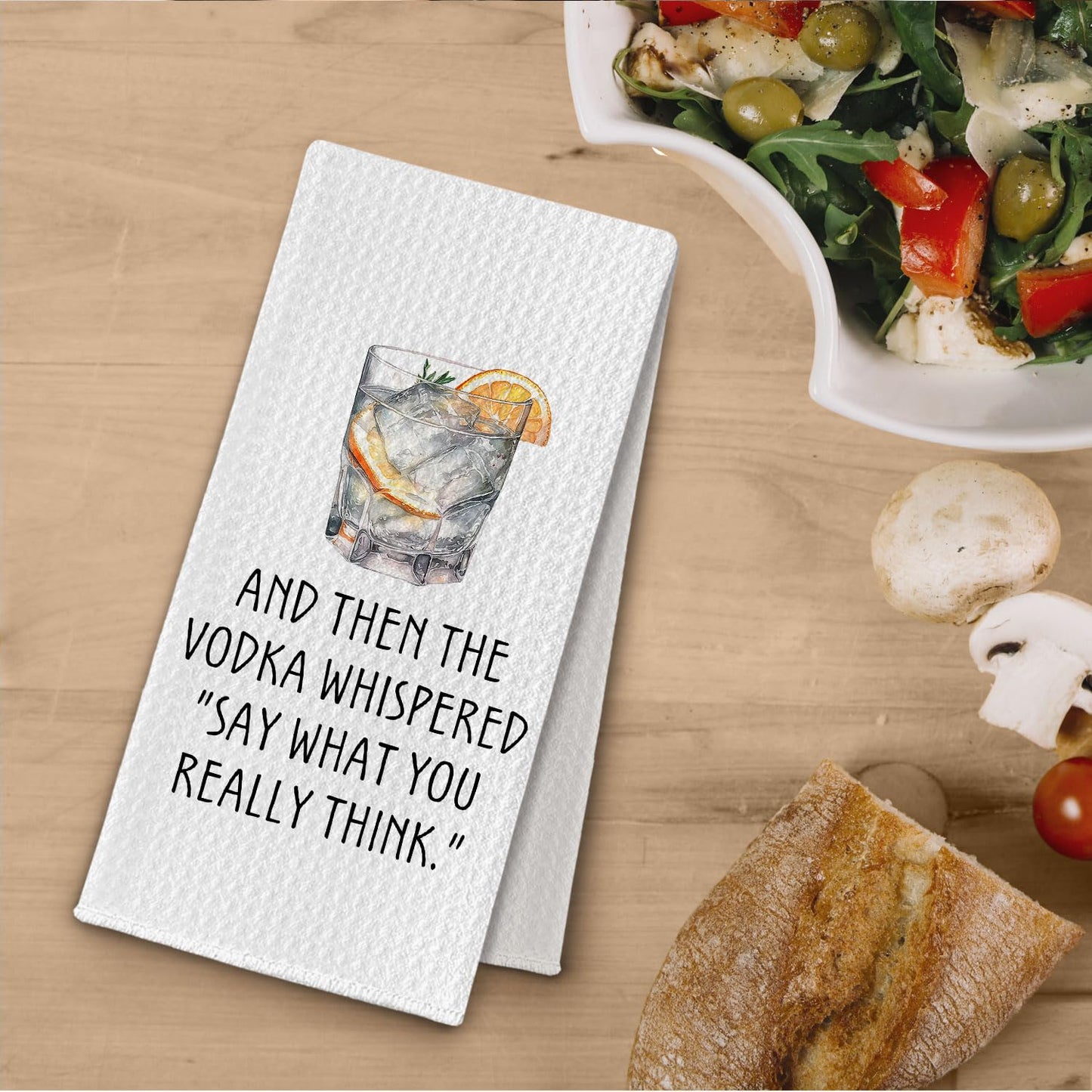 Vodka Gifts Kitchen Towels, Vodka Lover Gifts Dish Tea Towels for Kitchen Bar Cart Decor, Gift for Bartender Decorative Hand Towel, 16x24 Inches