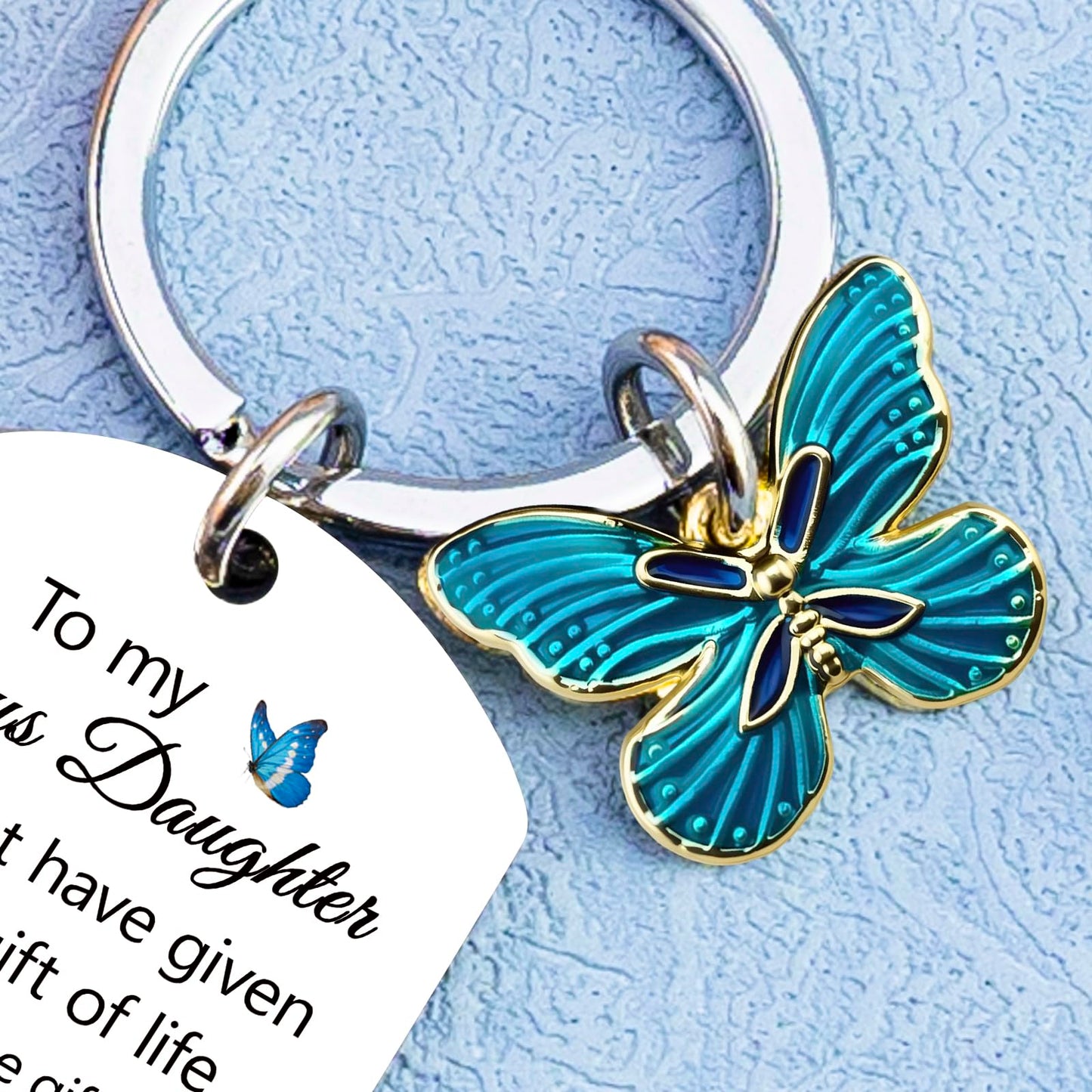 Bonus Daughter Gifts Stepdaughters Gift from Stepmom Daughter in Law Birthday Gifts from Mother in Law To My Bonus Daughters Keychain Daughters Birthday Graduation Christmas Stocking Stuffers