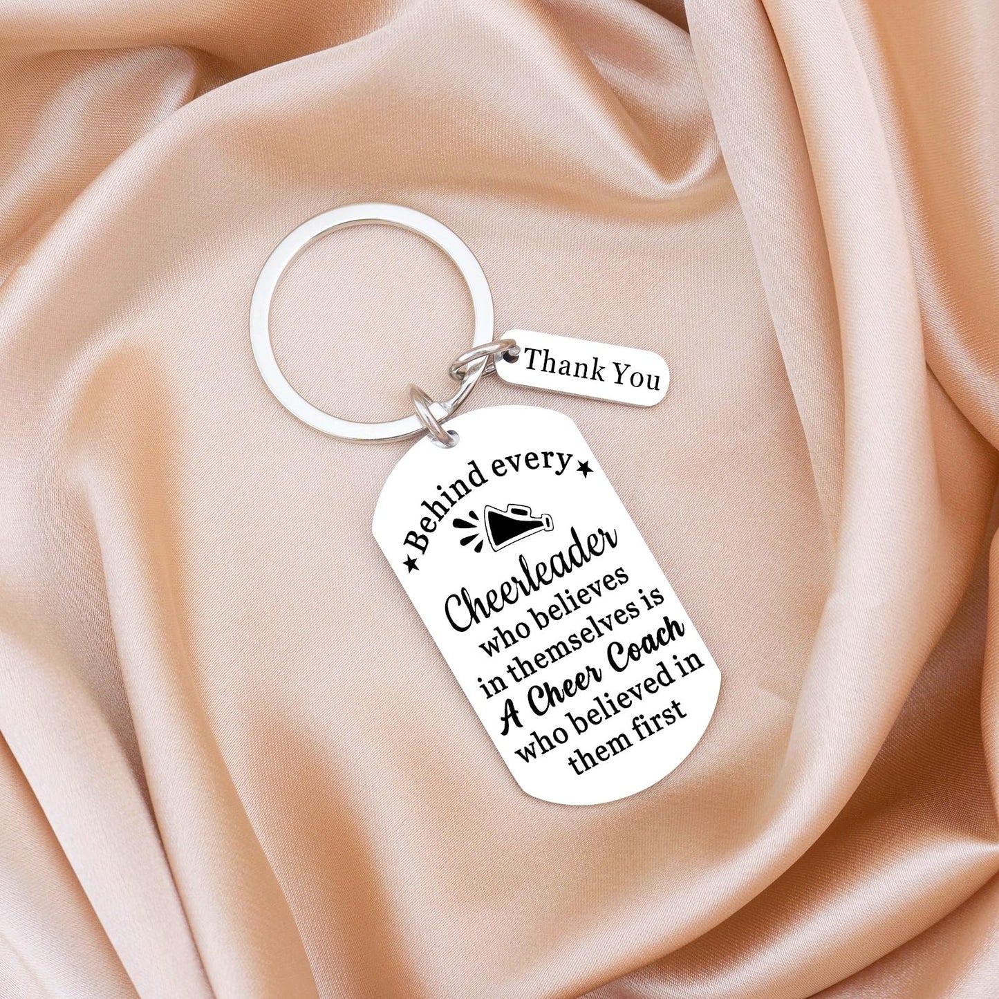 Ikacvb Cheer Keychain Best Cheerleading Coach Gifts For Women Thank You Gifts For Cheerleader Choach Appreciation Gift For Women Coaches Keyring Birthday Christmas Stuff