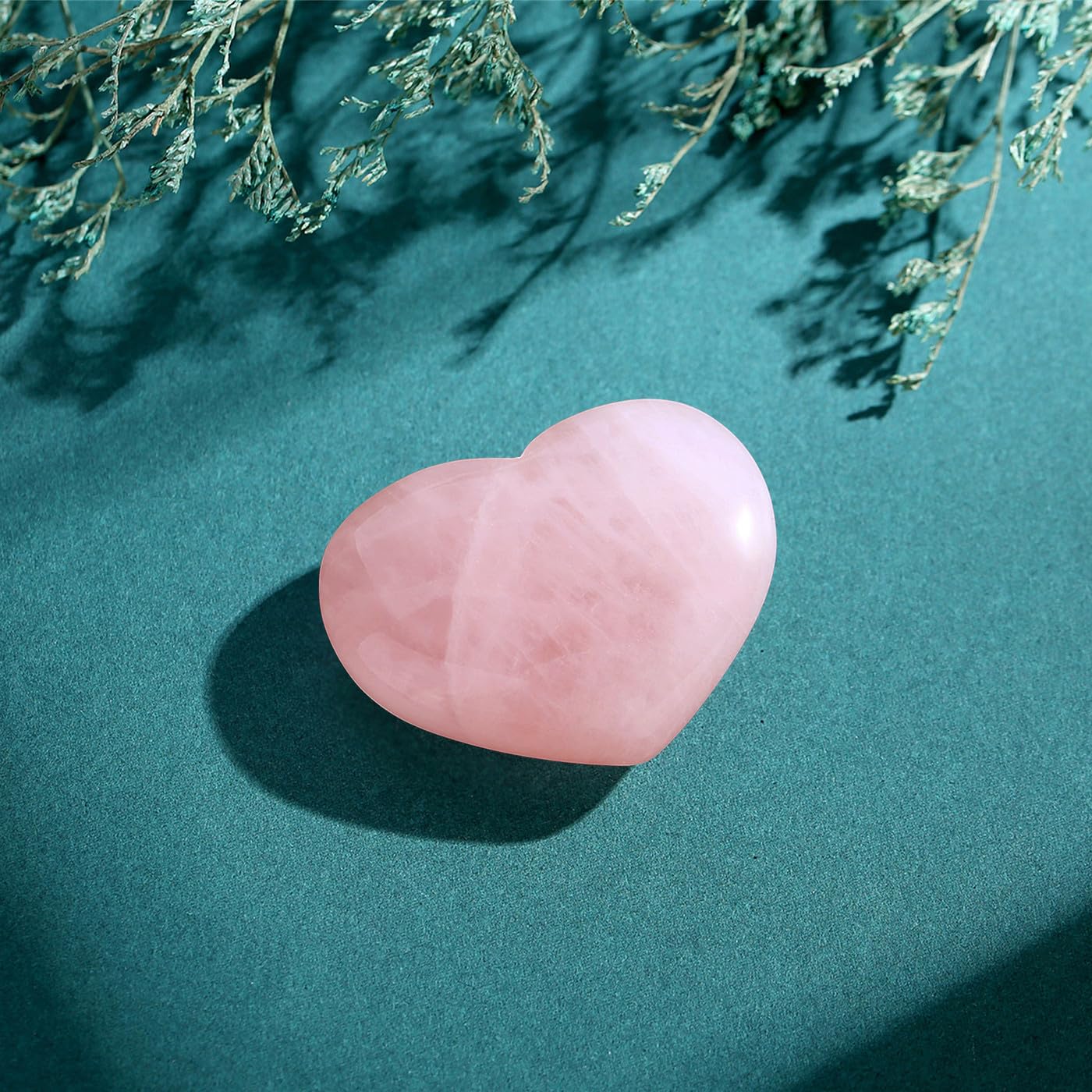 MAIBAOTA 45 mm Rose Quartz Crystals Mothers Day Birthday Gifts for Mom Women Large Heart Stone Healing Natural Reiki Gemstone Polished Heart Shaped Rocks Meditation
