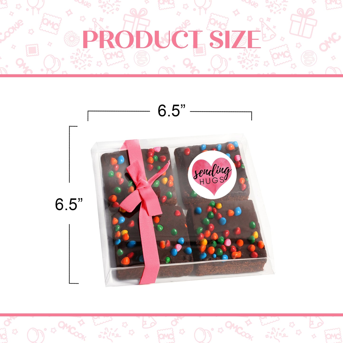 Sending Hugs Gift Basket Care Package Chocolate Brownies Food Gift For Women | Nut Free Dairy Free | Sending Love