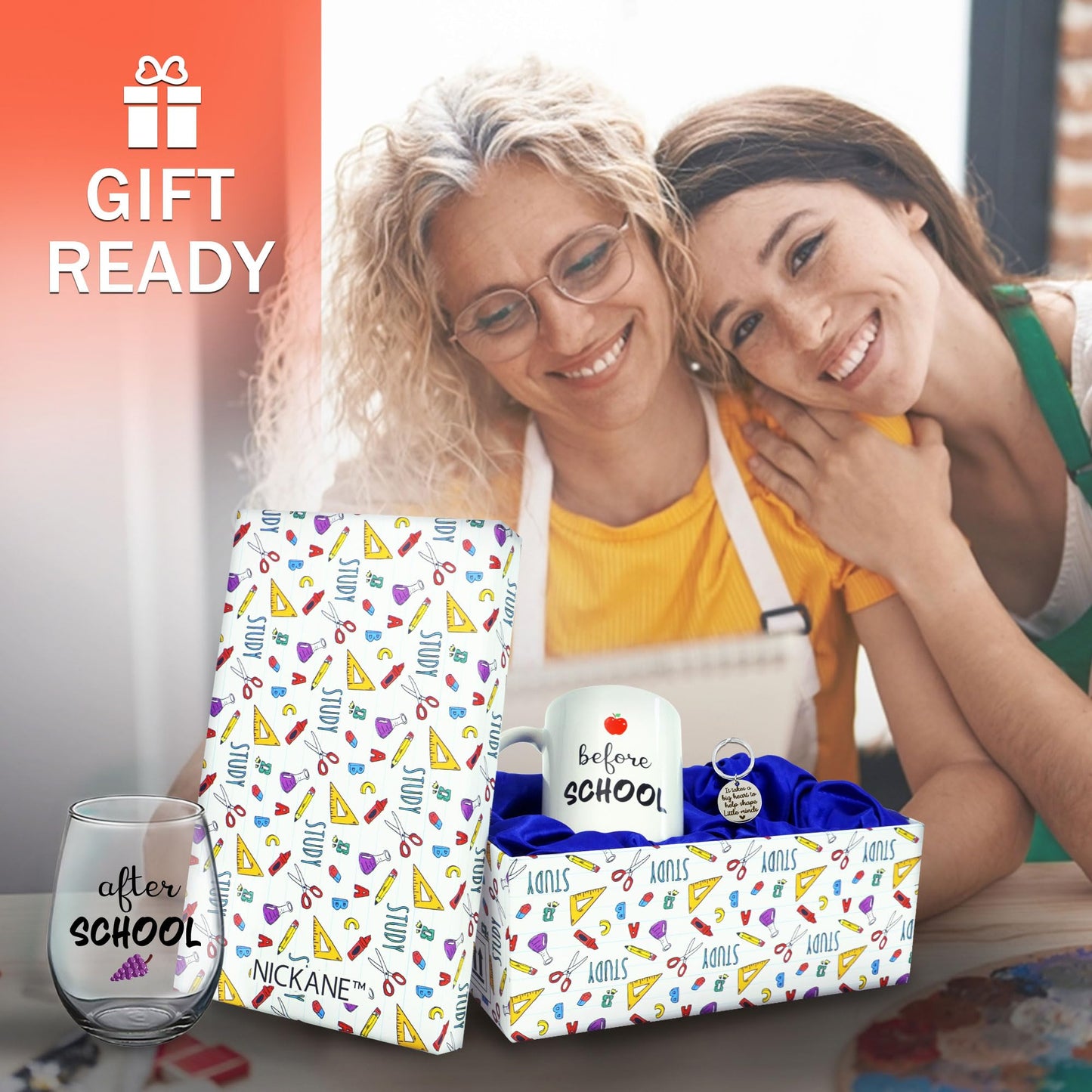Before After School Mug and Glass Funny Appreciation Teacher Gifts From Student on Teachers Day