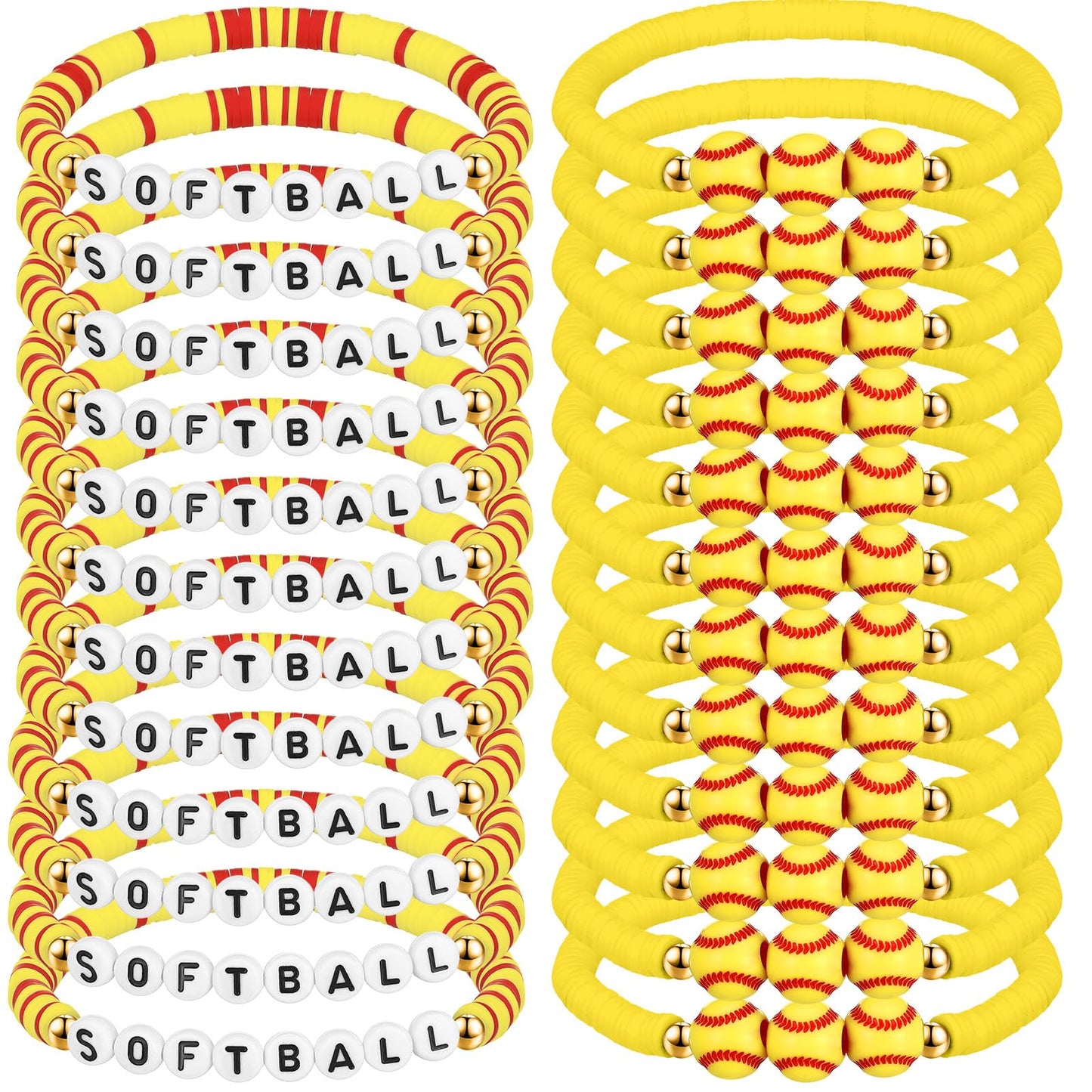 Huquary 24 Pack 2026 Senior Basketball, Baseball, Softbal, Soccer, Tennis, Football, Volleyball Team Gifts Bulk Adjustable Beaded Bracelets Sports Party Favors