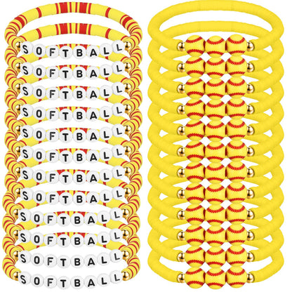 Huquary 24 Pack 2026 Senior Basketball, Baseball, Softbal, Soccer, Tennis, Football, Volleyball Team Gifts Bulk Adjustable Beaded Bracelets Sports Party Favors