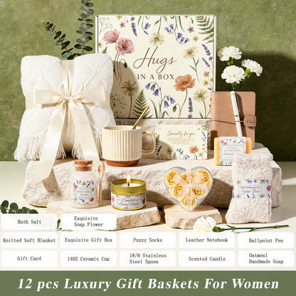 GIFTINBOX Mother s Day Gifts for Mom Wife Grandma, Birthday Gifts for Women, Gift Baskets for Women Spa, Self Care Package, Get Well Gift, Thinking of You Relaxing Care Package