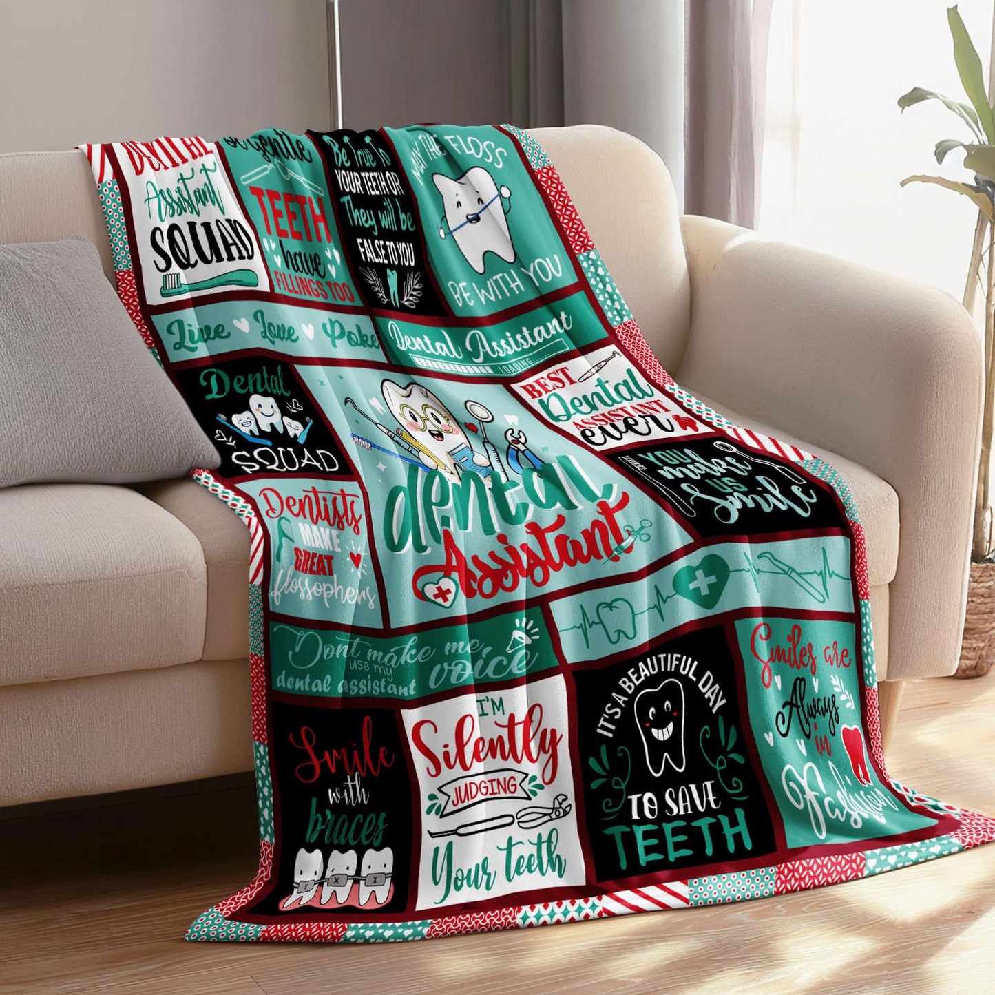 Dental Assistant Gifts,Gifts for Dental Assistants,Dental Assistant Gifts for Women,Dental Assistant Appreciation Gifts,Dental Assistant Week Gifts,Assistant Gifts Blanket 50"X60"