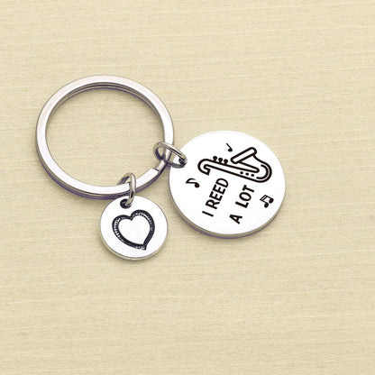Saxophone Keyring Jazz Music Lover Keychain Best Friend Keychain Musician Keyring Sister Gift