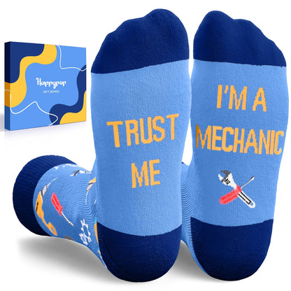 HAPPYPOP Funny Gifts for Women Men - Mechanic Photography Bus Driver Engineer Plumber Sock
